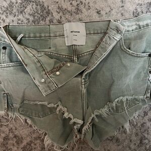 One Teaspoon green low waisted shorts